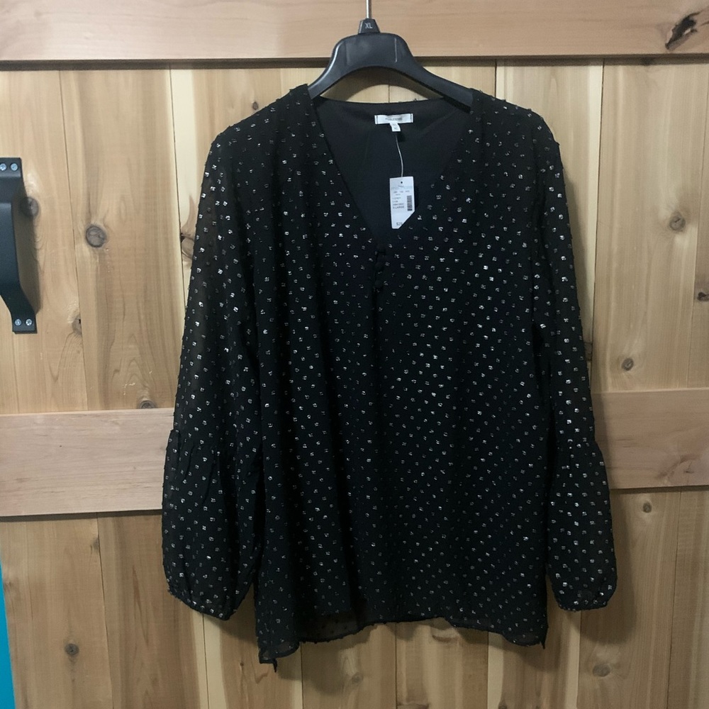 Black and silver blouse